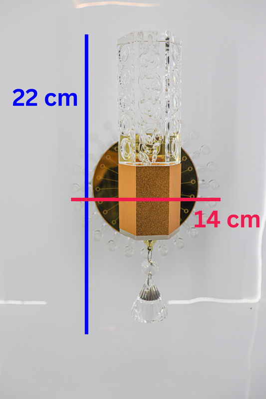 Swanart Modern Crystal Wall Sconce LED Color Changing Wall Light Fixture Ambient Lighting for Bedroom, Living Room, Hallway, and Dining Room Decor - Swanart