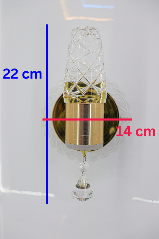 Swanart Modern Crystal Wall Sconce LED Color Changing Wall Light Fixture, Dimmable Ambient Lighting for Bedroom, Living Room, Hallway, Crystal Decor, Home Decoration Wall Lamp - Swanart