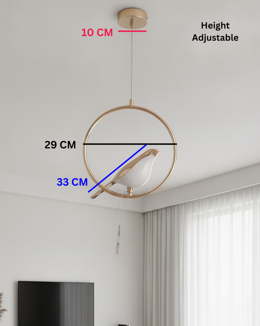 swanart Radiance with Chirpy Hanging Light - Ambient Illumination, Energy-Efficient, Aesthetic Design, Durable Construction