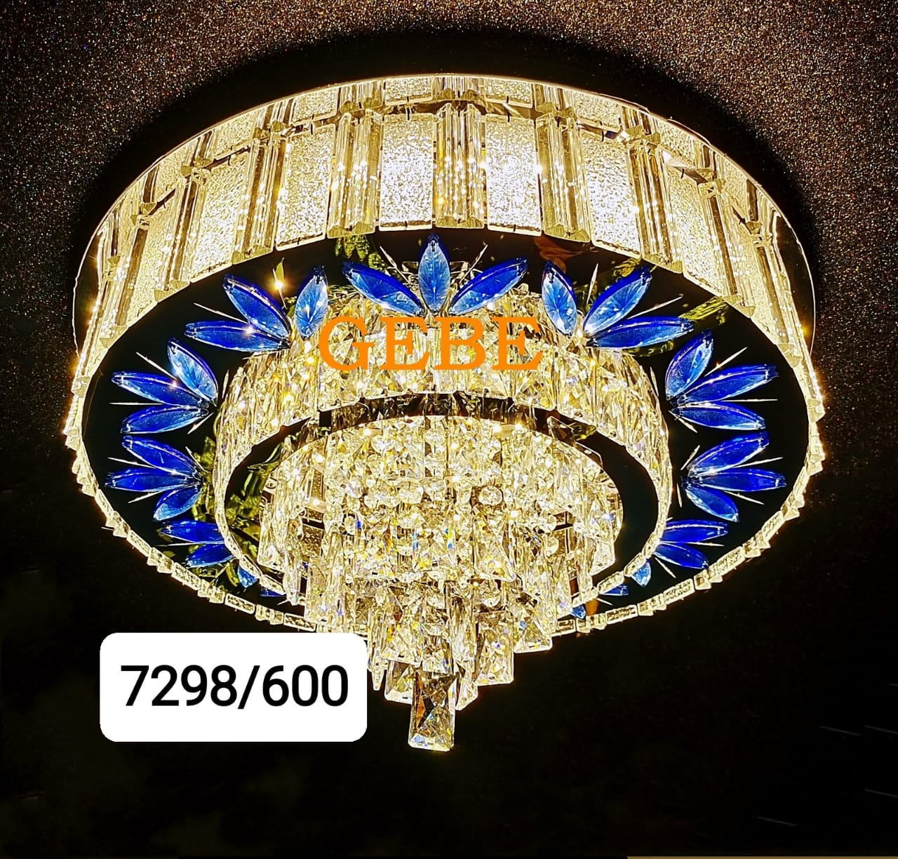 Breathtaking Beauty with the Blue and Gold Crystal Chandelier - Swanart