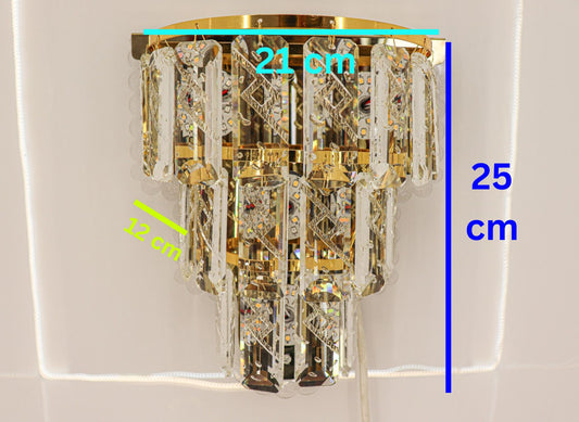 Enchanting Multicolor Crystal Wall Sconce – Vibrant Lighting Fixture - Swanart