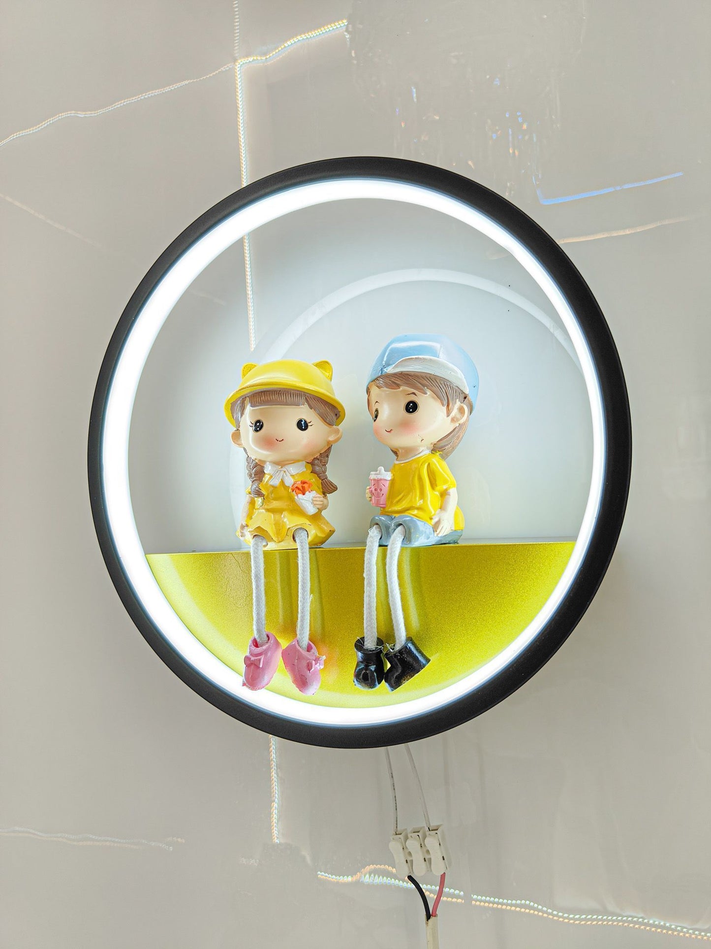 Swanart Charming Kids' Night Light - Adorable Boy and Girl Figurine Lamp - Soft LED Glow for Nursery, Bedroom Decor - Perfect Children's Night Lamp for Comfort and Style - Swanart