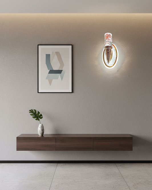 Swanart Wall Light 7049, modern wall-mounted lighting fixture with sleek design and decorative metal accents.