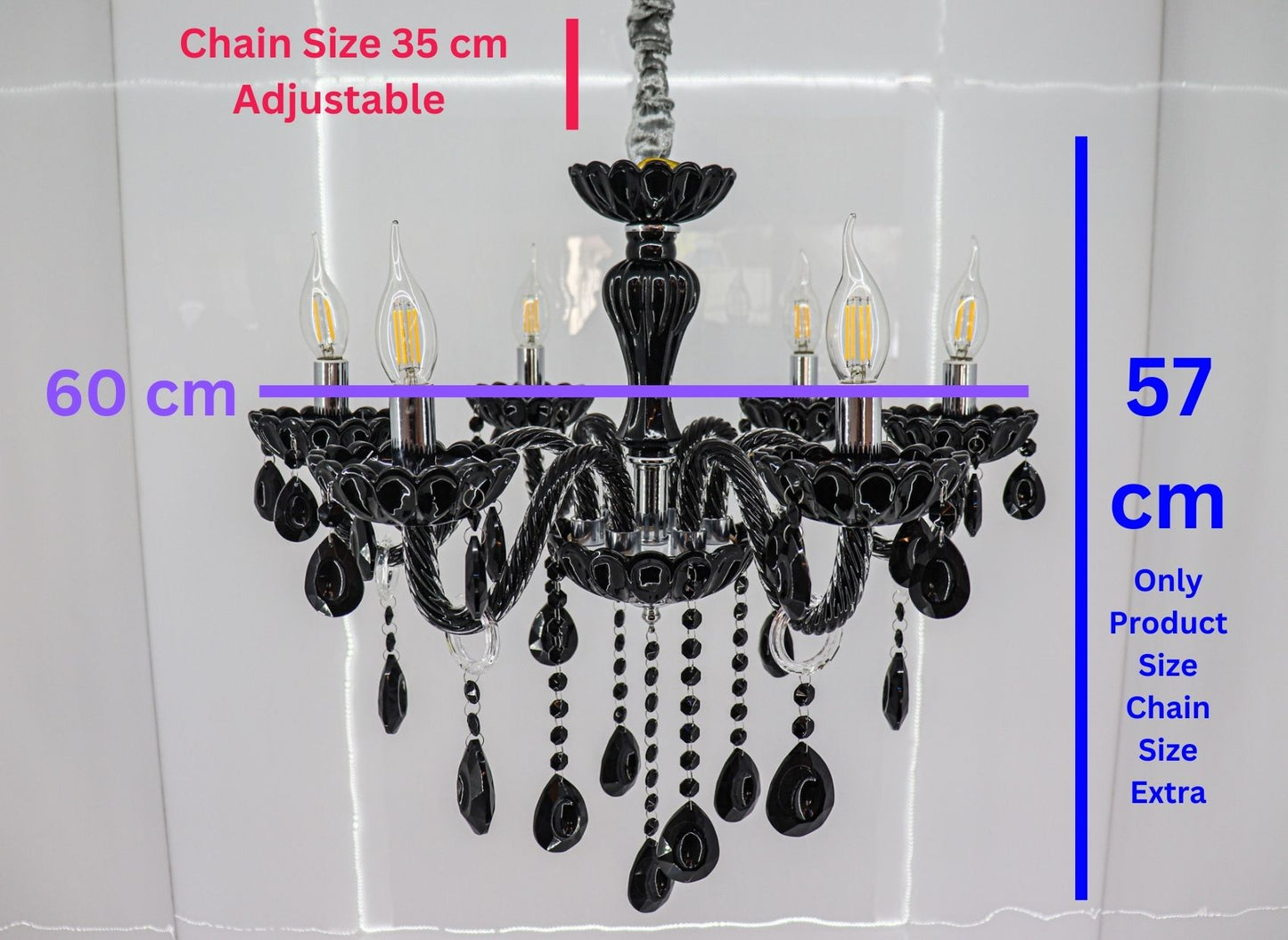 Swanart Gothic Glamour with the Black Crystal Chandelier - Swanart