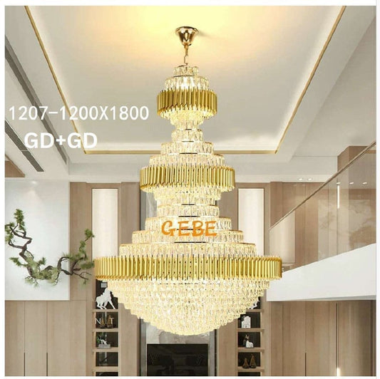 Modern Duplex Crystal Chandelier for Grand Spaces - Swanart
