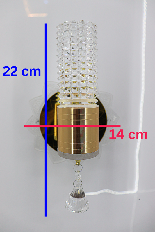 Swanart Modern Crystal Wall Sconce LED Color Changing Wall Light Fixture, Dimmable Ambient Lighting for Bedroom, Living Room, Hallway, Dining Room Crystal Decor, Home Decoration, Wall Lamp - Swanart