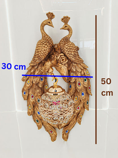 Exquisite Peacock Wall Sconce Royal Crystal Lighting - Swanart