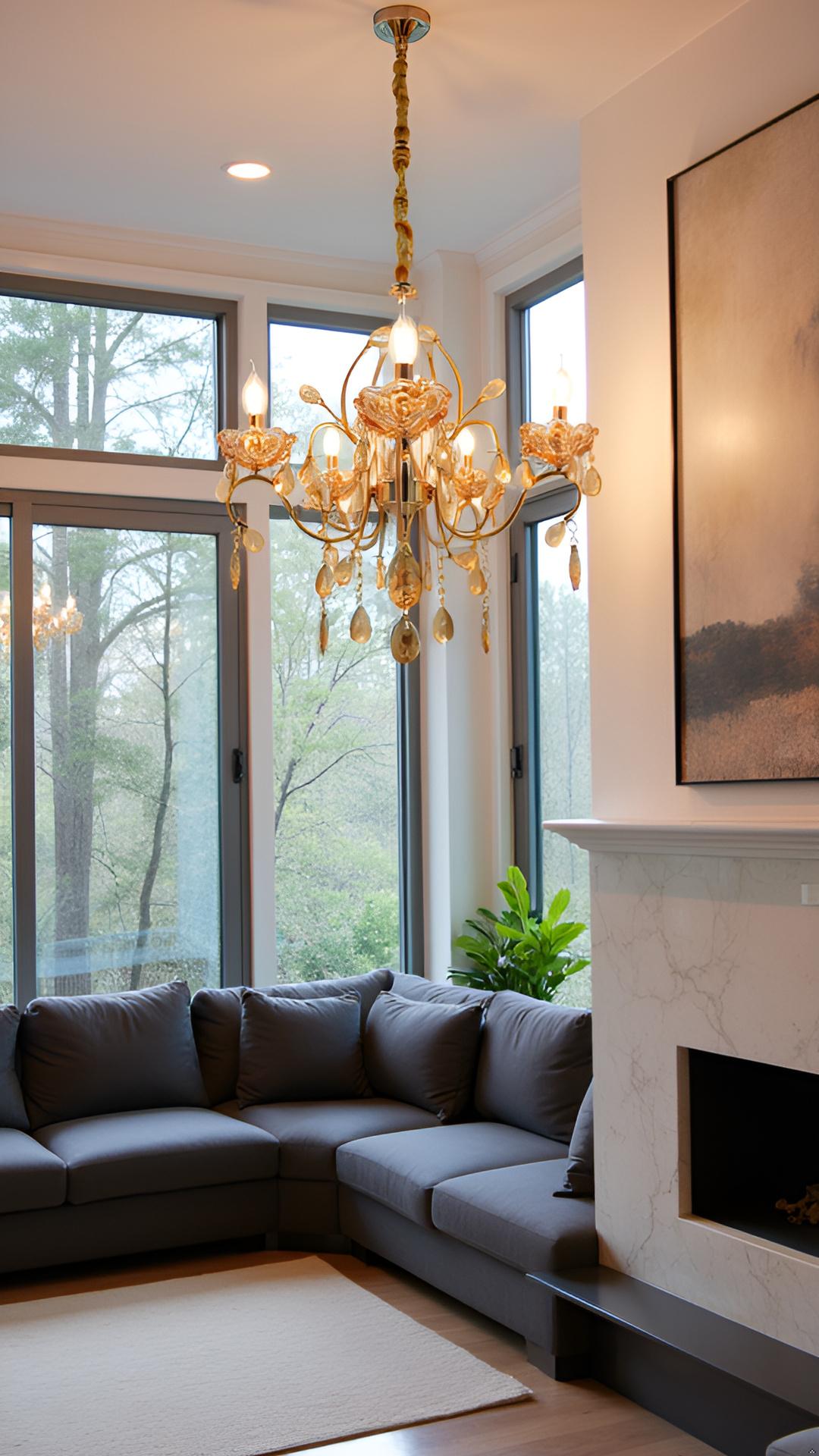 Swanart Experience Elegance: 5 Bulb Italian Chandelier | #1 in Lighting Decor - Swanart