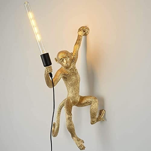 Monkey Pendant Light Chandelier Resin Hemp Rope Industrial Edison Ceiling Pendant Lamp Fixture E27 for Dining Living Room Bedroom Bar Cafe Decorative Hanging Lamp - Swanart