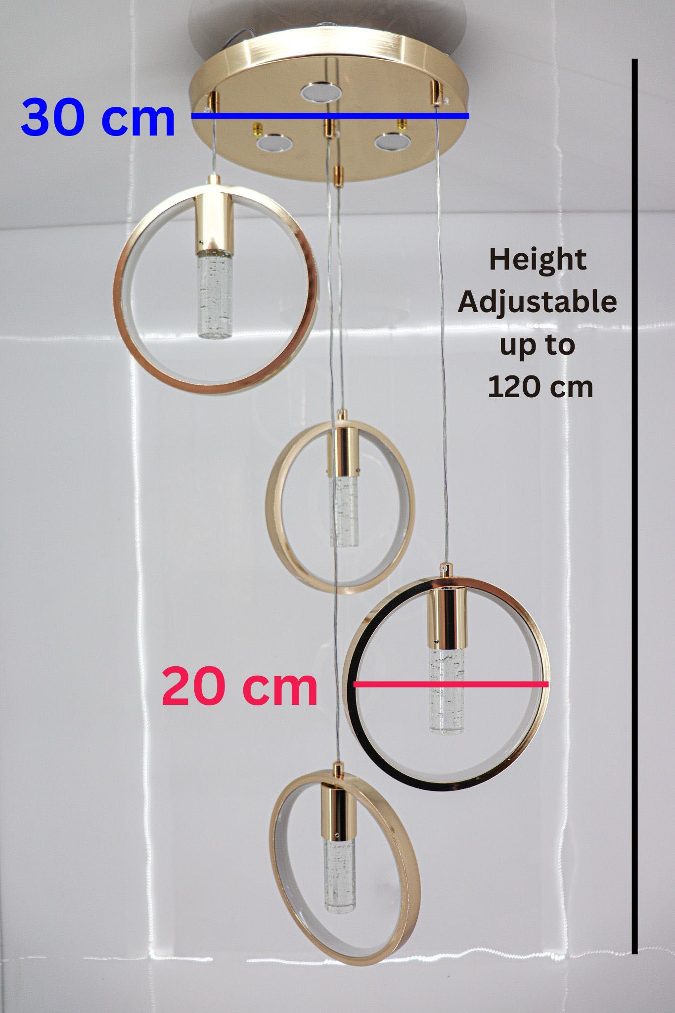 Swanart Radiant Charm Crystal Gel Golden Pendant Light - Elegant Hanging Ceiling Lamp with Sparkling Crystals for Home Decor - Swanart