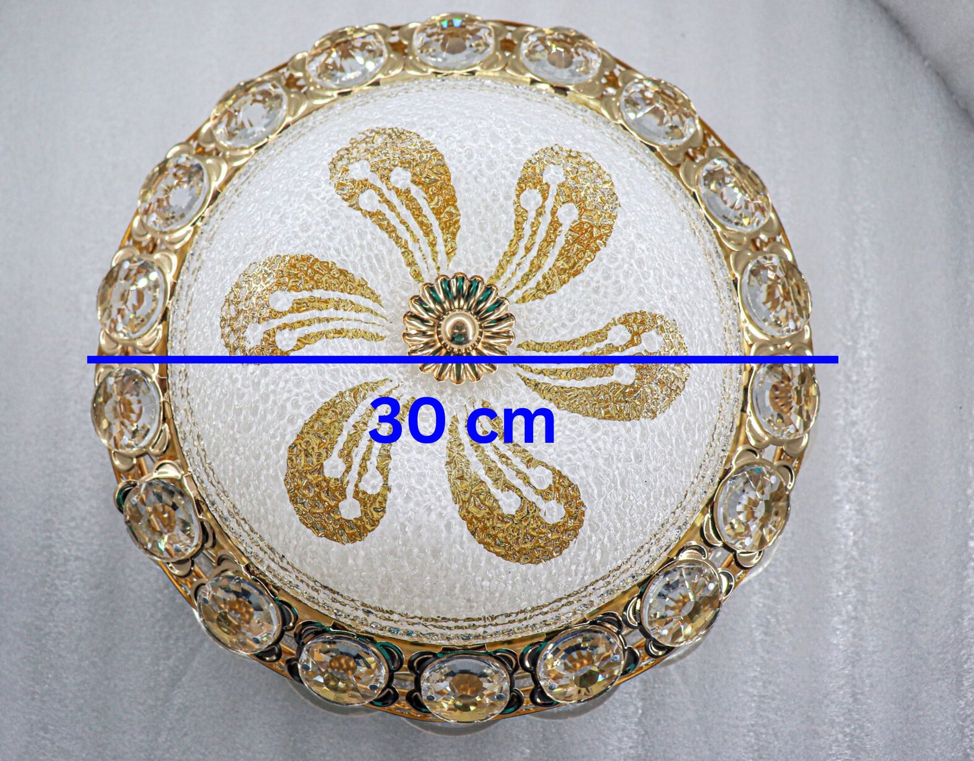 Swanart Round Chandelier for Living Room Modern Crystal Ceiling Light Lamp - Swanart