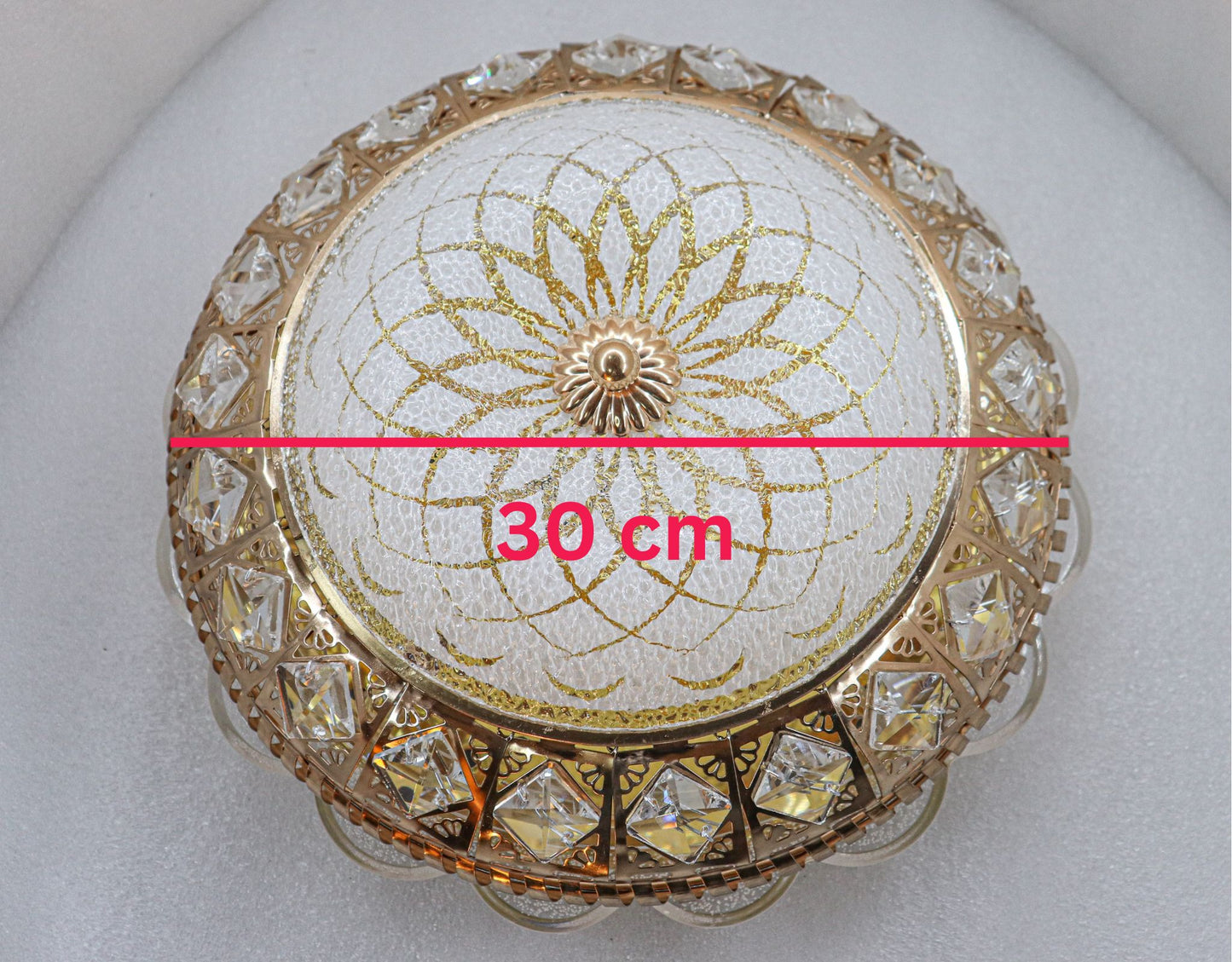 swanart Round Chandelier for Living Room Modern Crystal Ceiling Light Lamp (Multicolour) - Swanart