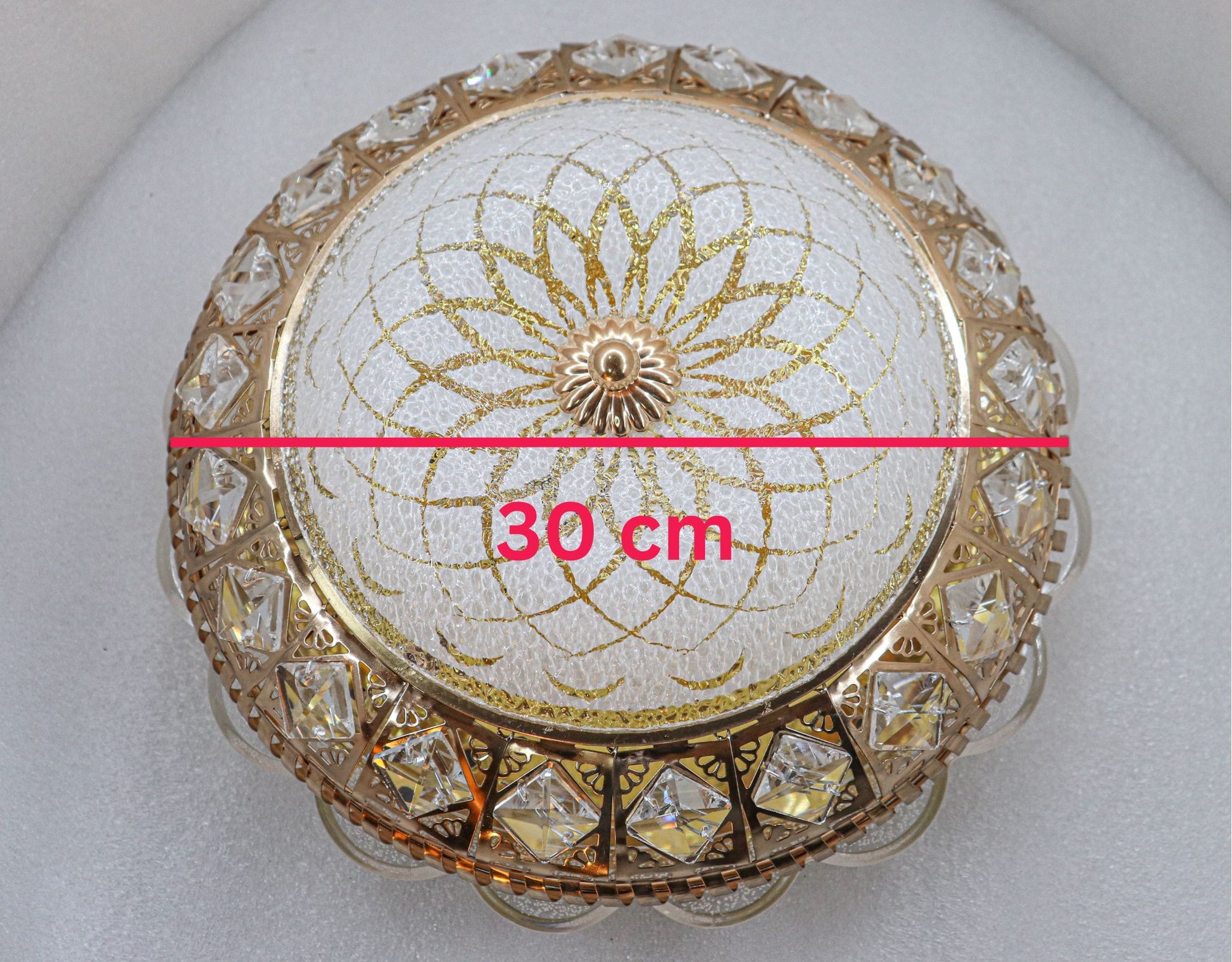 swanart Round Chandelier for Living Room Modern Crystal Ceiling Light Lamp (Multicolour) - Swanart