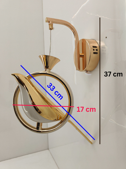 Swanart Modern Bird-Shaped LED Wall Light, Gold and White Sconce with Artistic Design, Energy-Efficient Decorative Lighting for Bedrooms, Living Rooms, and Hallways Stylish Accent Light Fixture