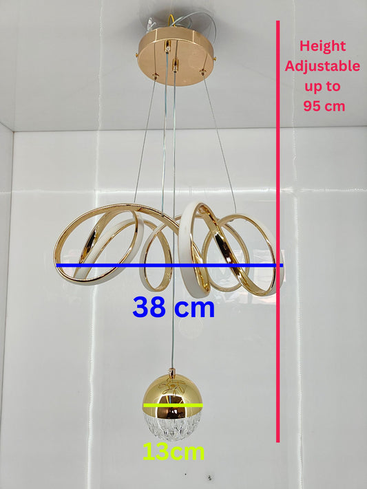 Swanart Fiberglass Vortex Contemporary Chic Profile Pendant Light - LED Hanging Fixture Ideal for Residential and Professional Spaces - Swanart