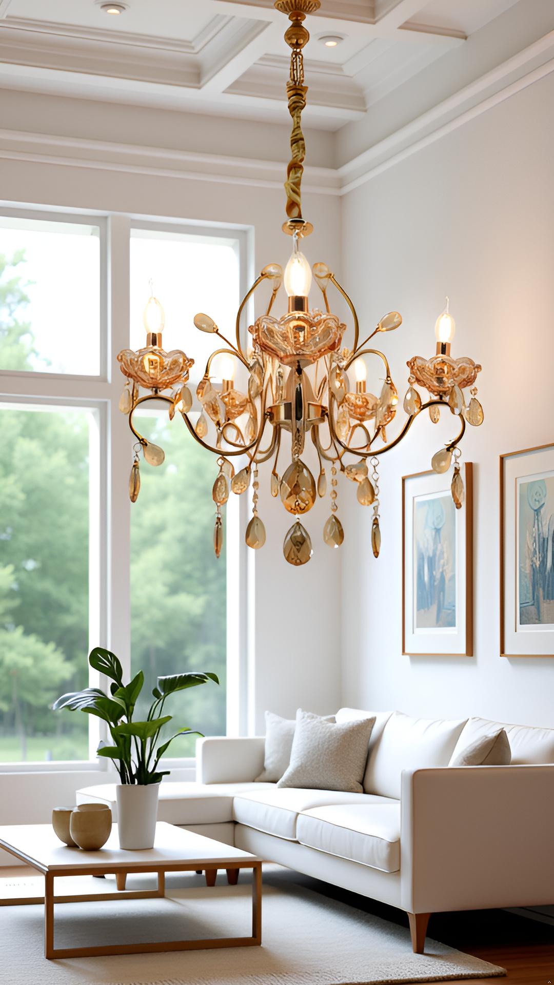Swanart Experience Elegance: 5 Bulb Italian Chandelier | #1 in Lighting Decor - Swanart