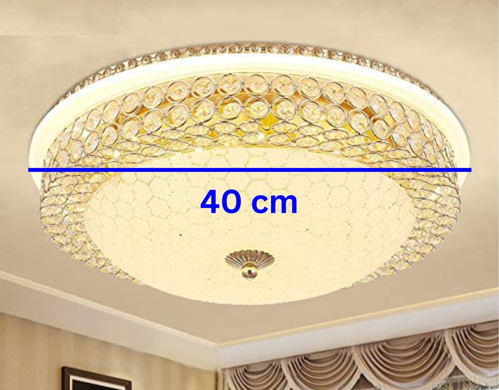 Swanart 12 Watts Chandelier Light, Multicolour-Crystal,Corded electric - Swanart