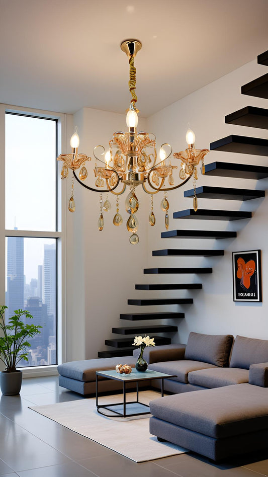 Swanart 5 Bulb Italian Chandelier Light: Timeless Craftsmanship & Radiant Elegance | Illuminate Your Home with Opulence - Swanart