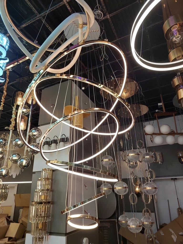 6 Ring Chandelier - Swanart