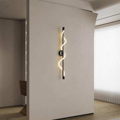 swanart Modern LED Wall Sconce - Black & Copper Finish with Flexible Silicone Shade, Dimmable Wall Lamp for Bedroom, Living Room & More - Swanart