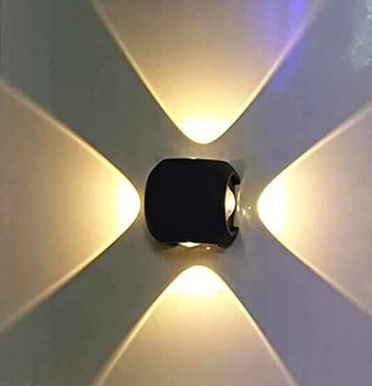 Swanart Black Wall Lamp Up And Down Wall Light Waterproof (Warm White) - Swanart