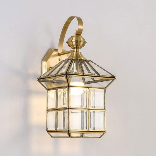 Swanart Nordic Vintage Wall Lamp Light Fixture - Elegant Brass & Glass Sconce for Indoor Home Decor - Perfect for Living Room, Bedroom, Hallway - Adds Classic Warmth & Style - Swanart