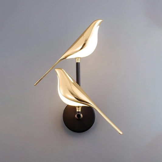 Swanart Modern 2 Pair Chirpy Wall Light for Living Room, Bedroom, Dining Area| Bird Wall Light Fixture | Fancy Lights for Wall, Wall Lamps for Home Decor - Swanart