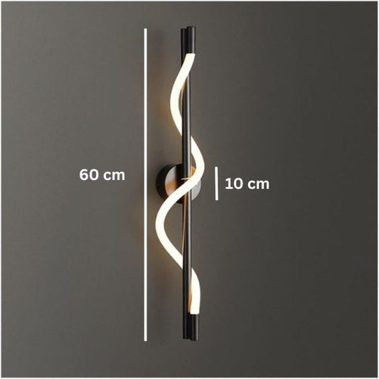 swanart Modern LED Wall Sconce - Black & Copper Finish with Flexible Silicone Shade, Dimmable Wall Lamp for Bedroom, Living Room & More - Swanart