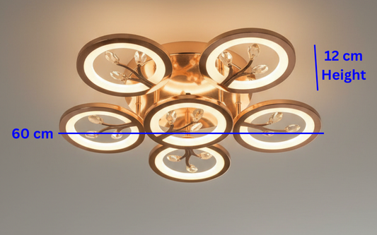 swanart Crystal Chandelier: Modern Rose Gold Ceiling Light with Dimmable 3-Color LEDs, Remote Control, Elegant Leaf Design for Dining Room, Living Room, Bedroom, Hallway - Swanart