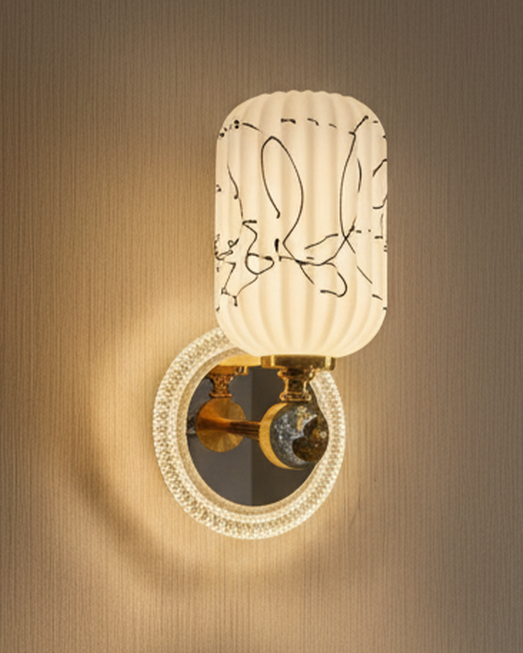 Swanart modern color-changing wall light mounted on wall, sleek design enhances home decor with adjustable LED lighting.