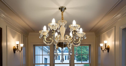 Swanart Venetian Glass Beauty: Italian Chandelier Lighting for a Timeless Ambiance - Swanart