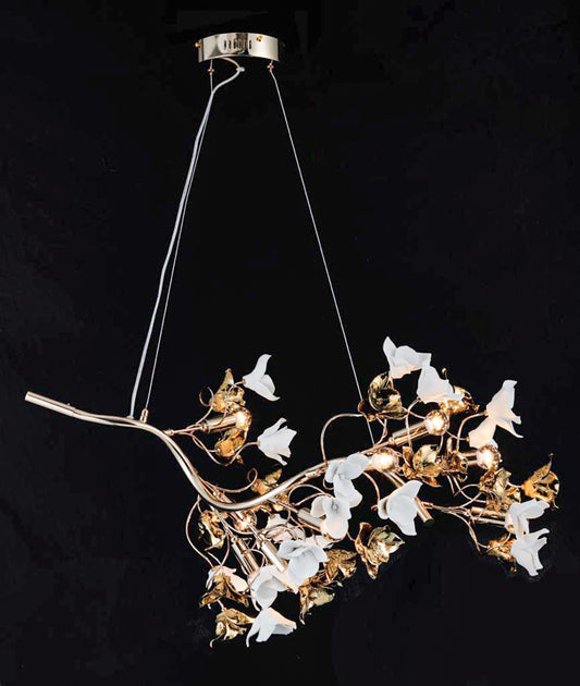 BrighteNIX Modern Pendant Lights Set for Living Areas, Dining Room and Bedroom, White Golden - Swanart