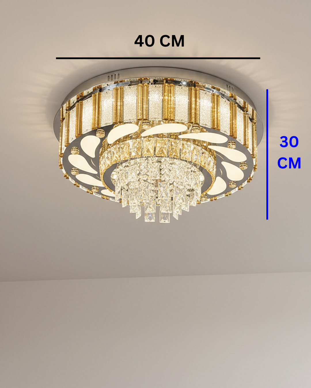 Swanart golden crystal chandelier with intricate design and sparkling crystals, showcasing luxurious elegance and opulent lighting.