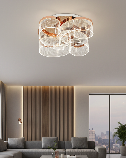 Swanart Modern Chandelier Lighting in Elegant Living Room