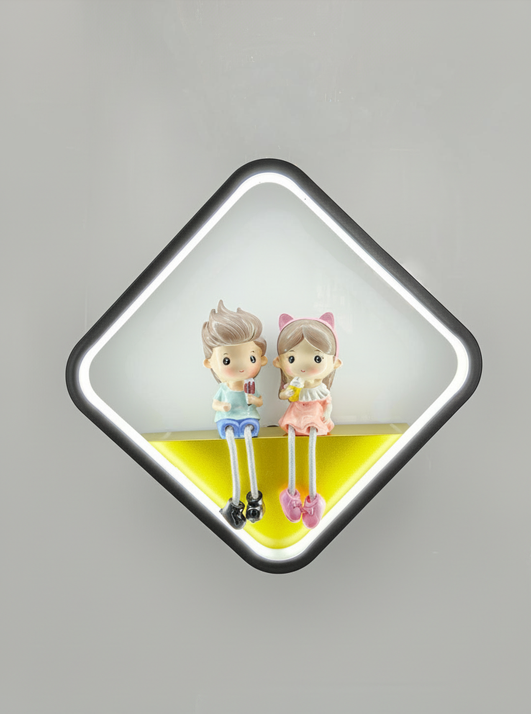 Swanart cute couple kids' night light featuring a boy and girl figurine with soft LED glow for nursery or bedroom decor