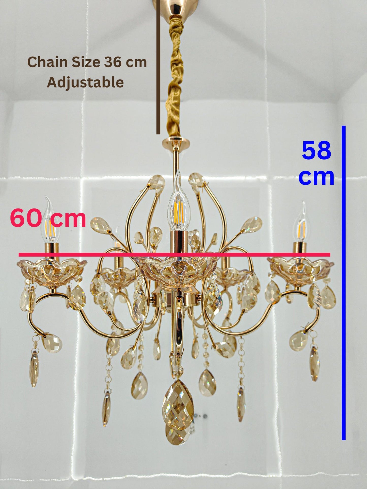 Swanart Experience Elegance: 5 Bulb Italian Chandelier | #1 in Lighting Decor - Swanart