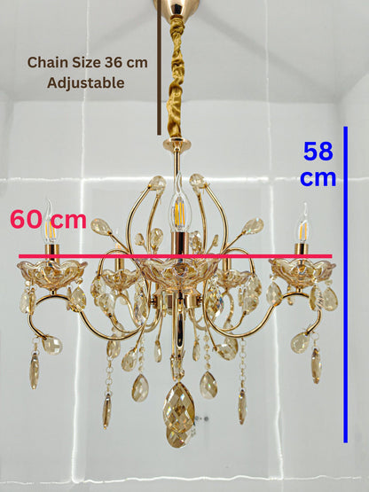 Swanart Experience Elegance: 5 Bulb Italian Chandelier | #1 in Lighting Decor - Swanart