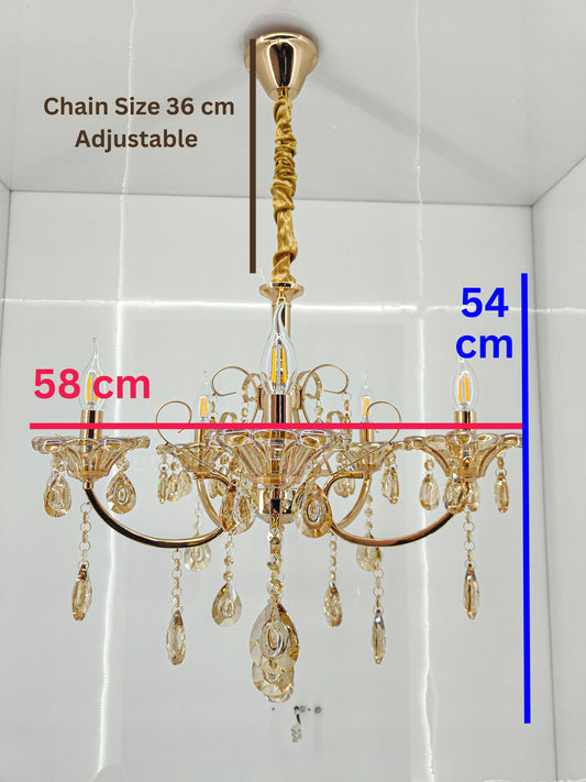 Swanart 5 Bulb Italian Chandelier Light: Timeless Craftsmanship & Radiant Elegance | Illuminate Your Home with Opulence - Swanart