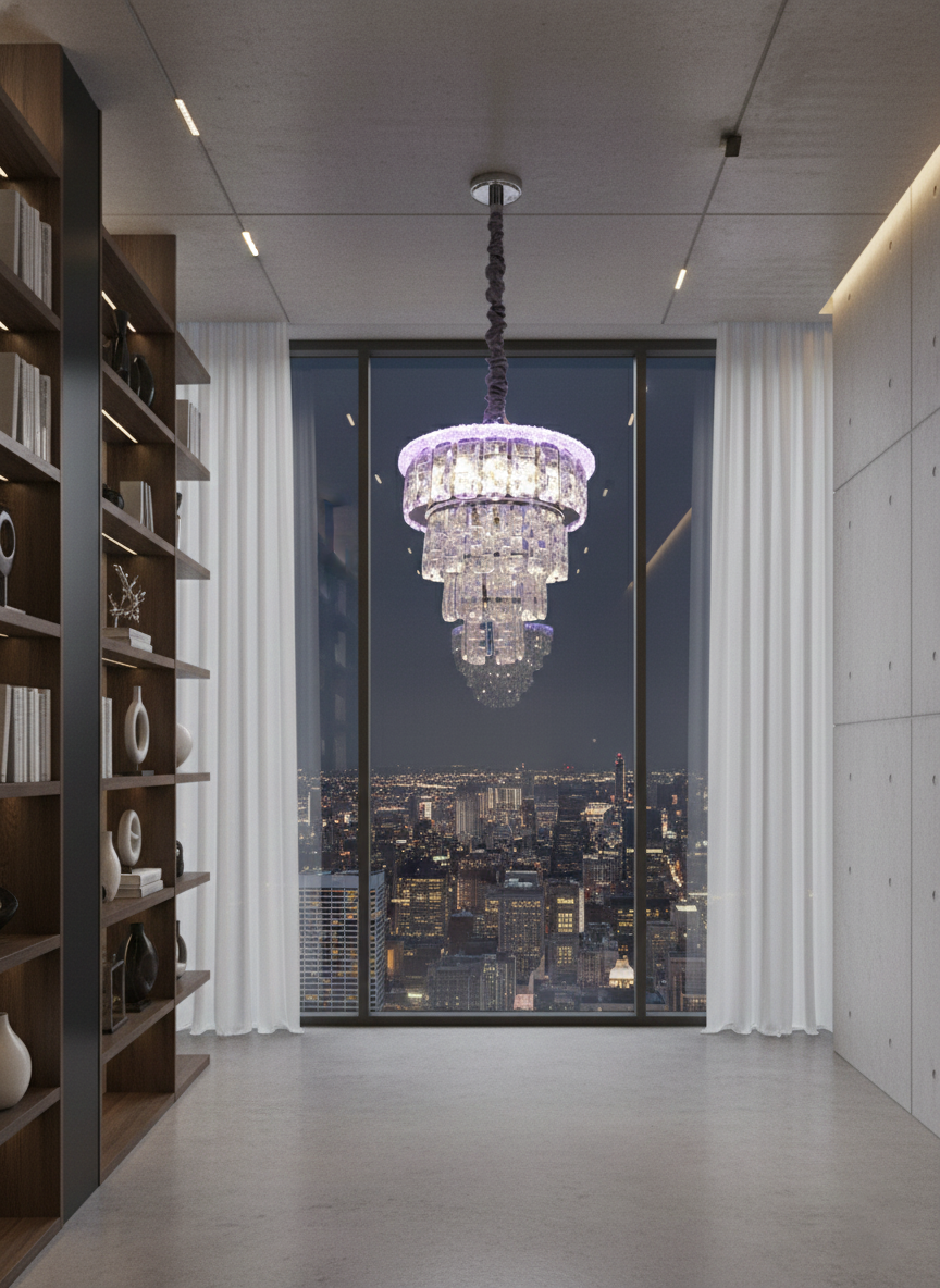 Spectacular Ambiance with the Crystal Moving LED Chandelier - Swanart