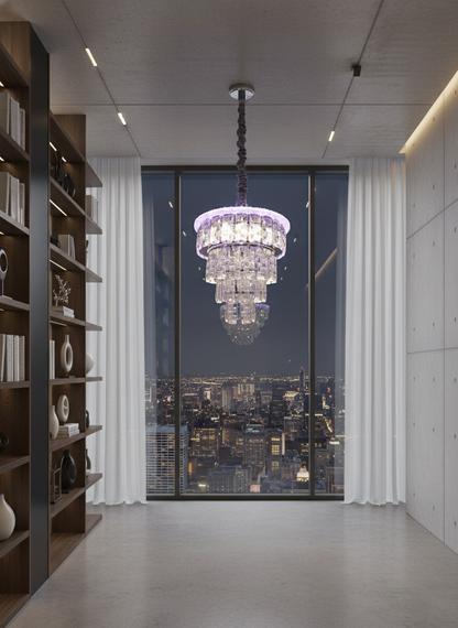 Spectacular Ambiance with the Crystal Moving LED Chandelier - Swanart