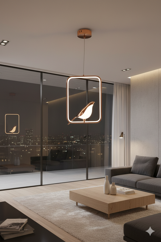 Swanart Metal Chirpy Elegant Pendant Light - Modern Hanging Ceiling Lamp For Home Decor, Dining & Living Room - Swanart