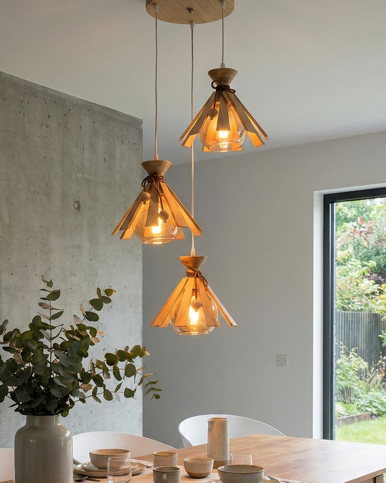 Wooden Hanging Light - Swanart