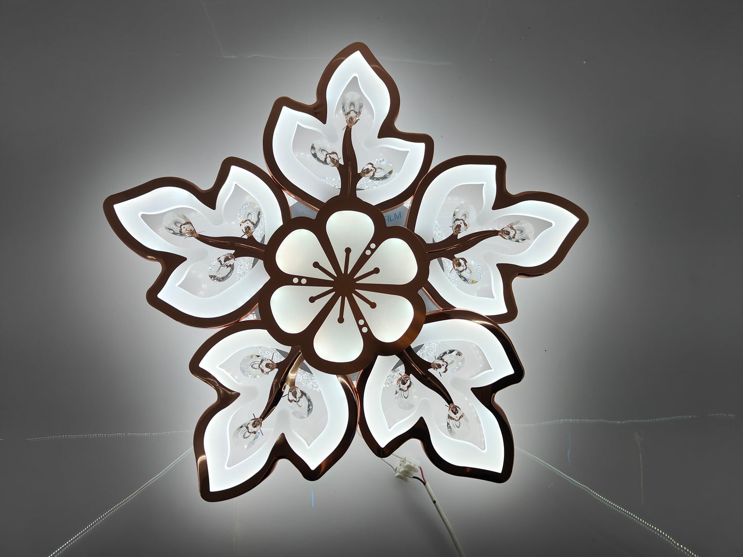 Floral Radiance with the Rose Gold Flower Ceiling Light - Swanart