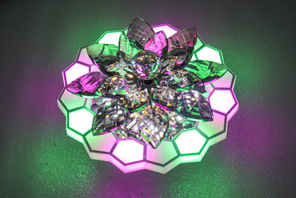 swanart 10 Watts Chandelier & Wall Light Multicolour, Round(Corded Electric, Crystal) - Swanart