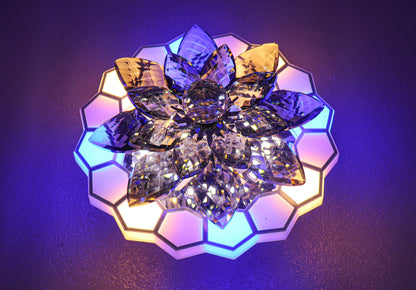 swanart 10 Watts Chandelier & Wall Light Multicolour, Round(Corded Electric, Crystal) - Swanart