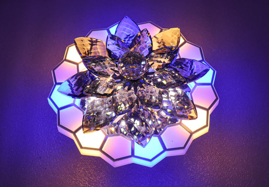 swanart 10 Watts Chandelier & Wall Light Multicolour, Round(Corded Electric, Crystal) - Swanart