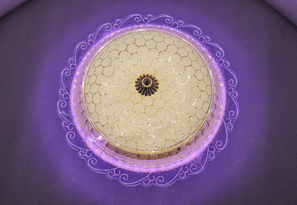 Swanart Elegant 12W LED Flush Mount Ceiling Light Fixture | Decorative Crystal Glass Design & Ornate Trim | Bright, Energy-Efficient Modern Lighting for Living Room, Bedroom, Hallway