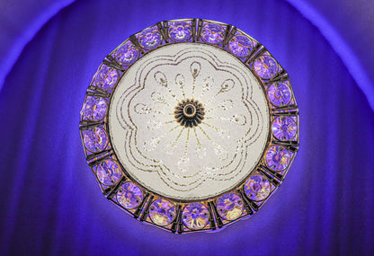 Swanart  Chandelier Ceiling Light Round Lights and Lamps (Multicolor) | Crystal - Swanart