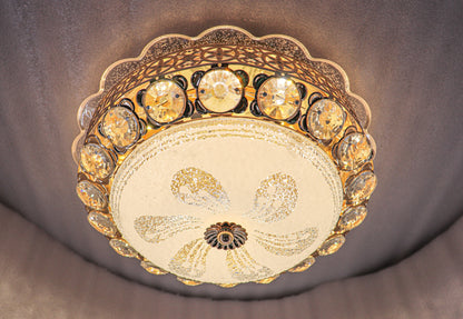 Swanart Round Chandelier for Living Room Modern Crystal Ceiling Light Lamp - Swanart