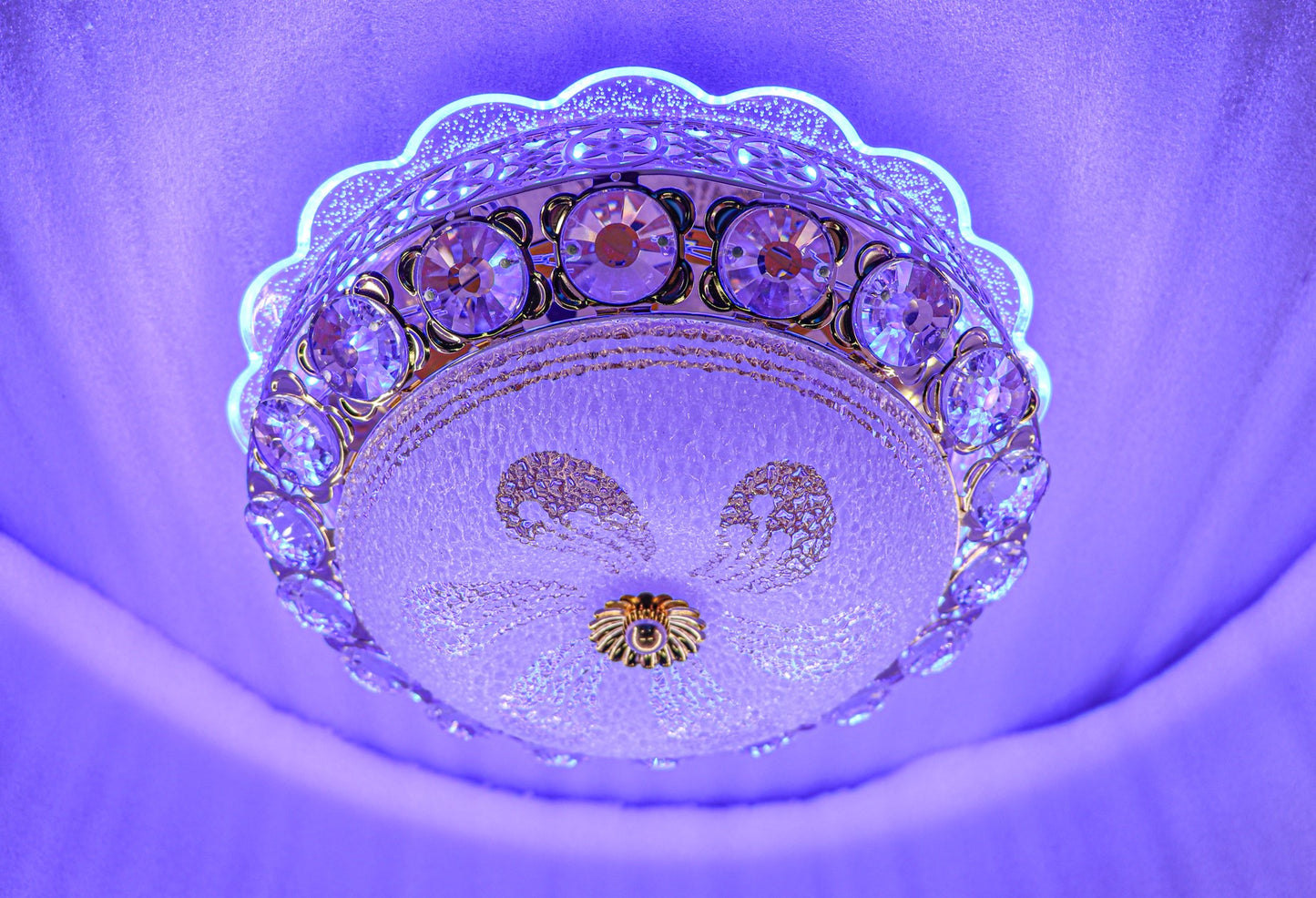 Swanart Round Chandelier for Living Room Modern Crystal Ceiling Light Lamp - Swanart